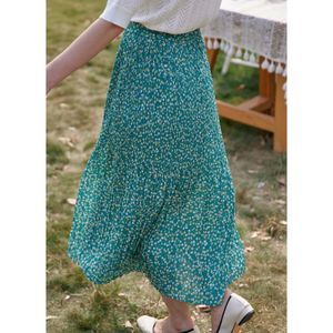 Zara Teal and White Floral Maxi Skirt